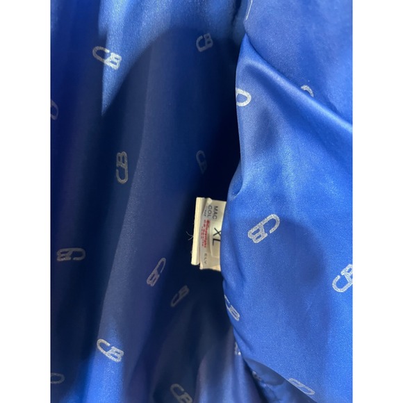 Vintage CB Sports Colorblock Ski Jacket Mens XL Teal Navy Blue Bomber Windbreake - Picture 3 of 3